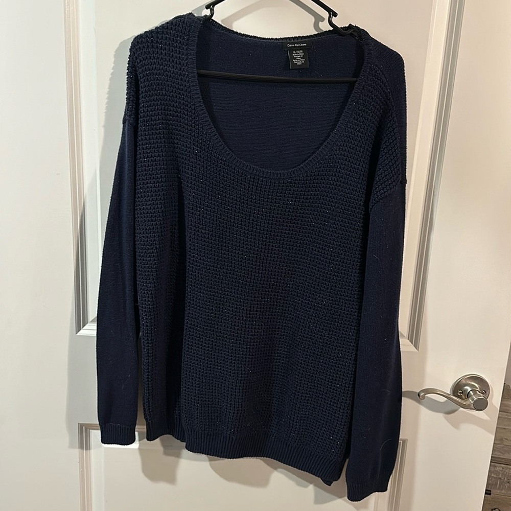 Calvin Klein Dark Blue Sparkly Sweater